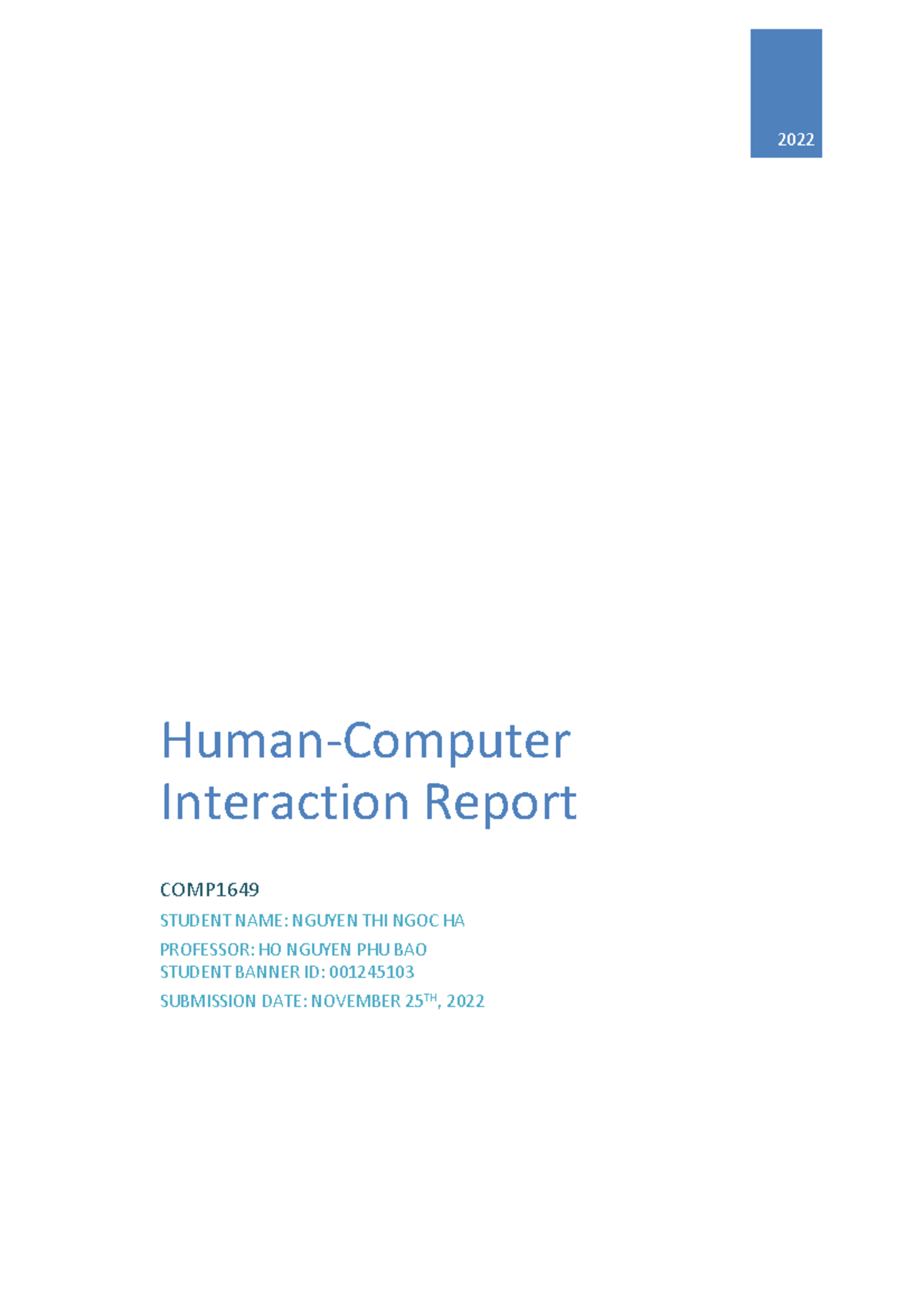 001245103 COMP1649 2088880 679879617 - 2022 Human-Computer Interaction ...