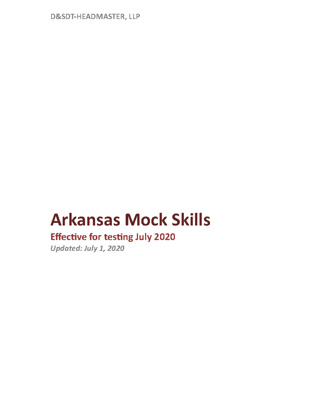 Ar mock skills 7 notes d sdt headmaster llp arkansas mock skills