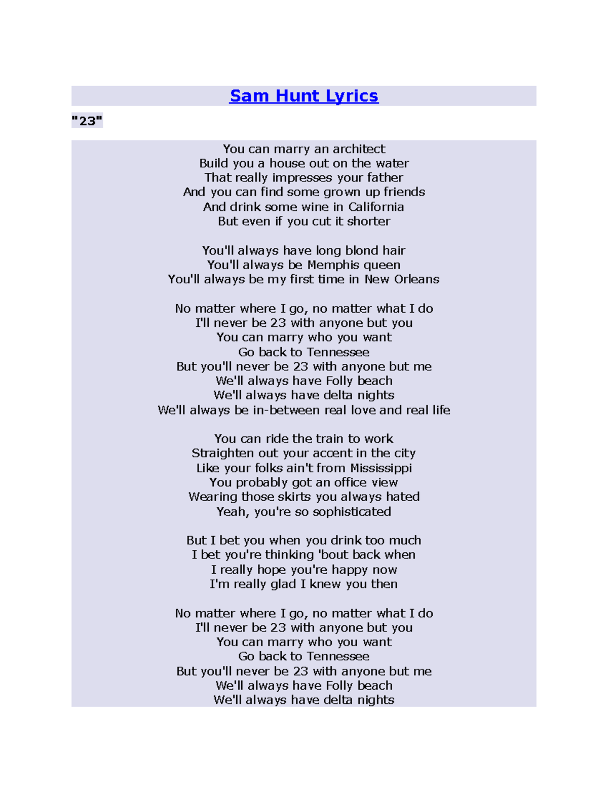 sam-hunt-lyrics-o-come-on-sam-hunt-lyrics-23-you-can-marry-an