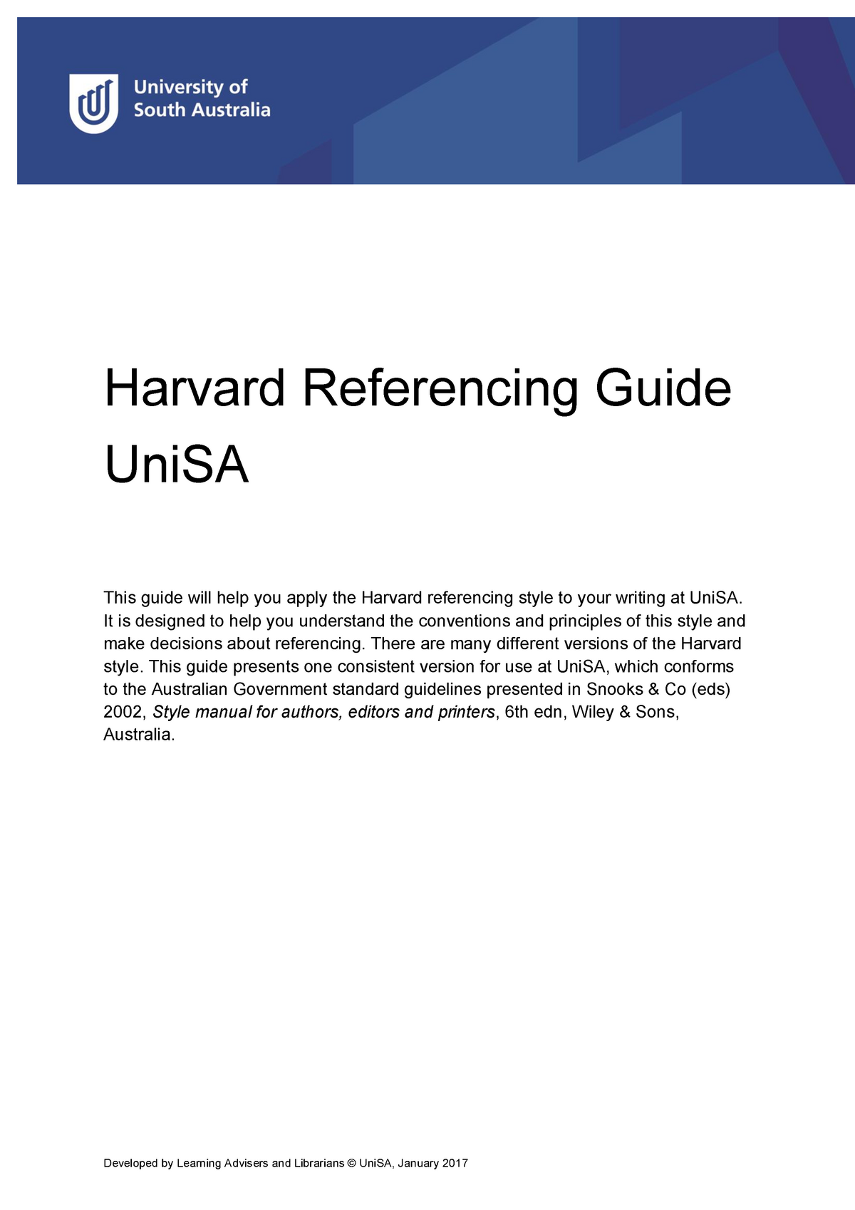how to reference a thesis unisa
