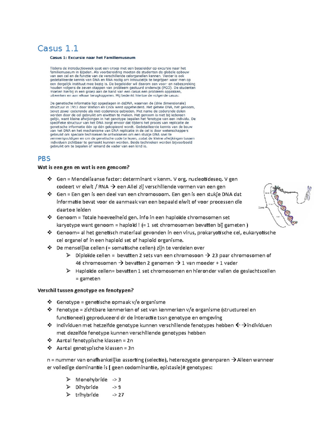 Casus 1 - Samenvatting Groei En Ontwikkeling - Casus 1 PBS Wat Is Een ...