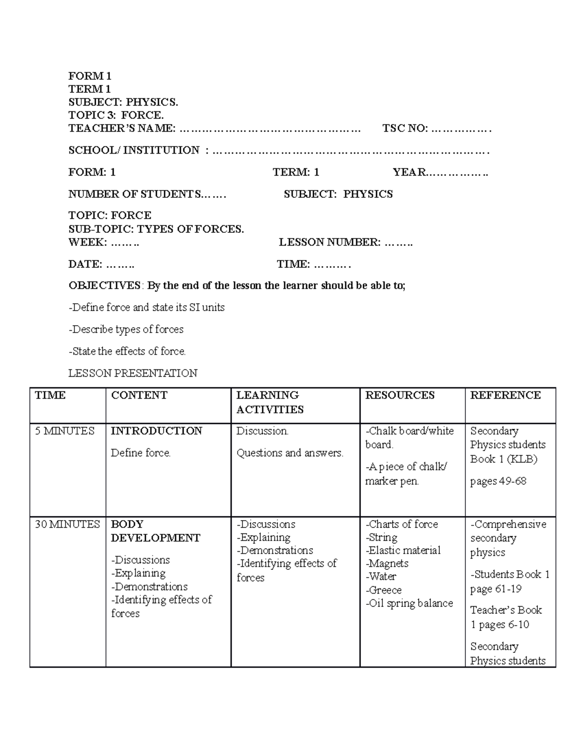 70-force-lesson-plans-form-1-physics-term-1-word-format-form-1-term-1