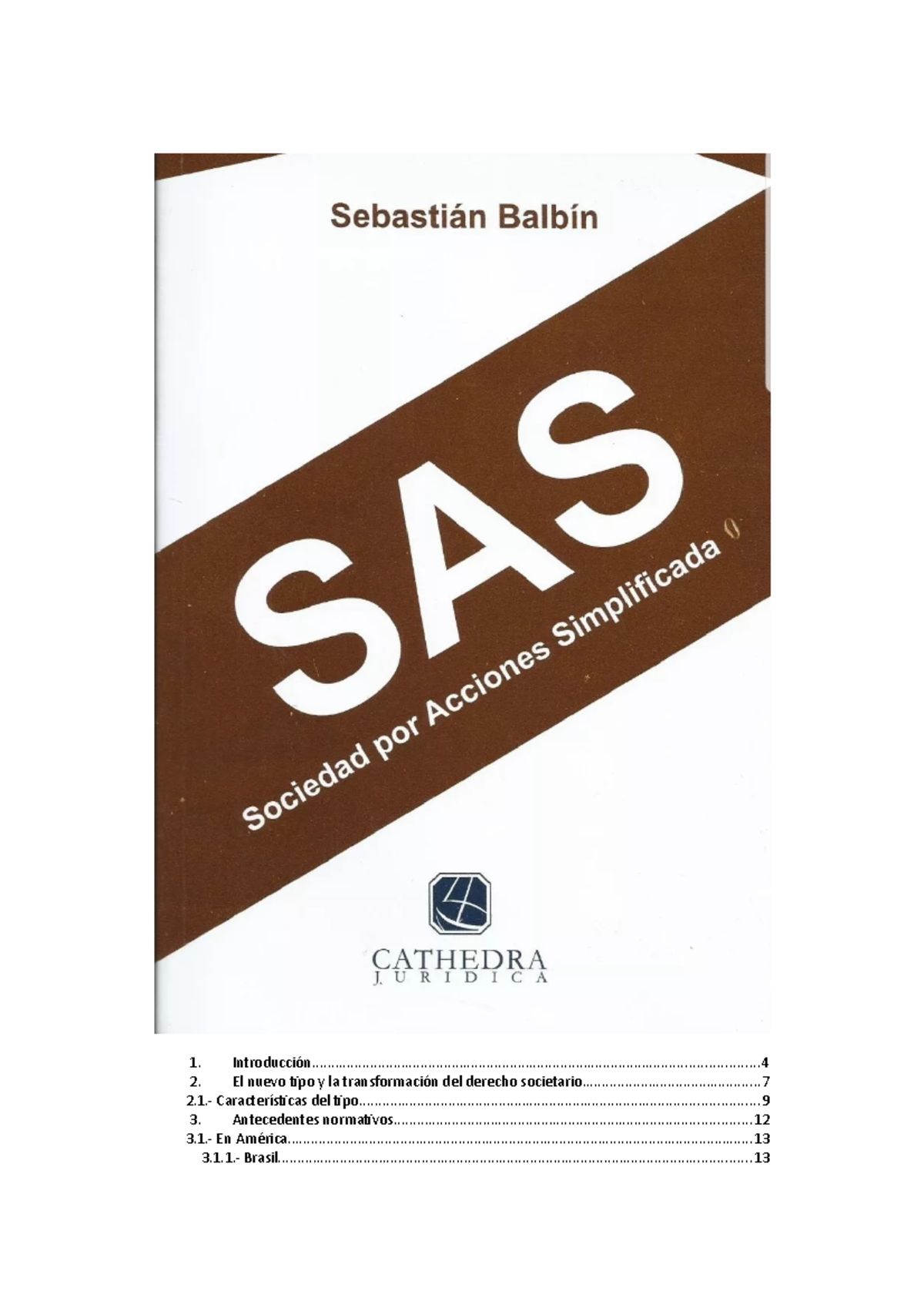 SAS Balbin Sociedad por Acciones Simplificada (Libro 2019 ) - - Studocu