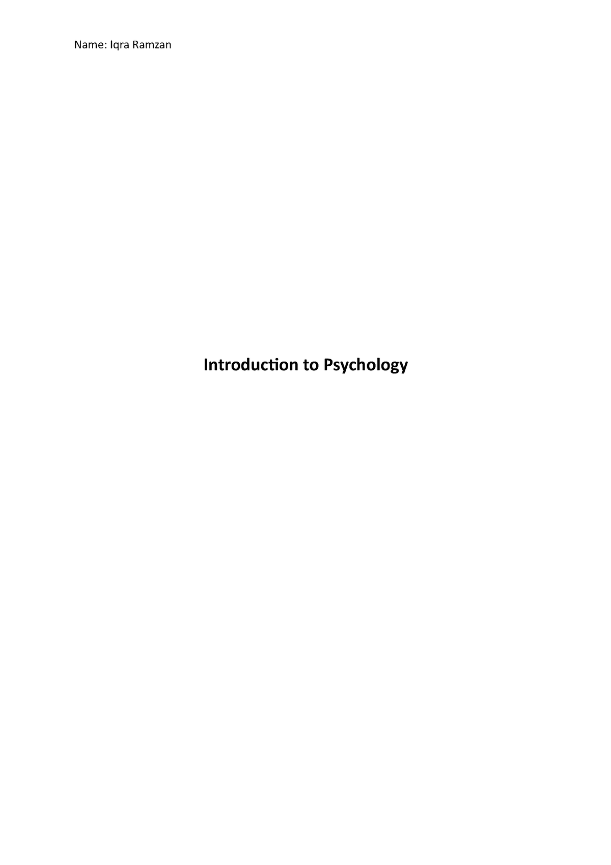 extended essay psychology title page