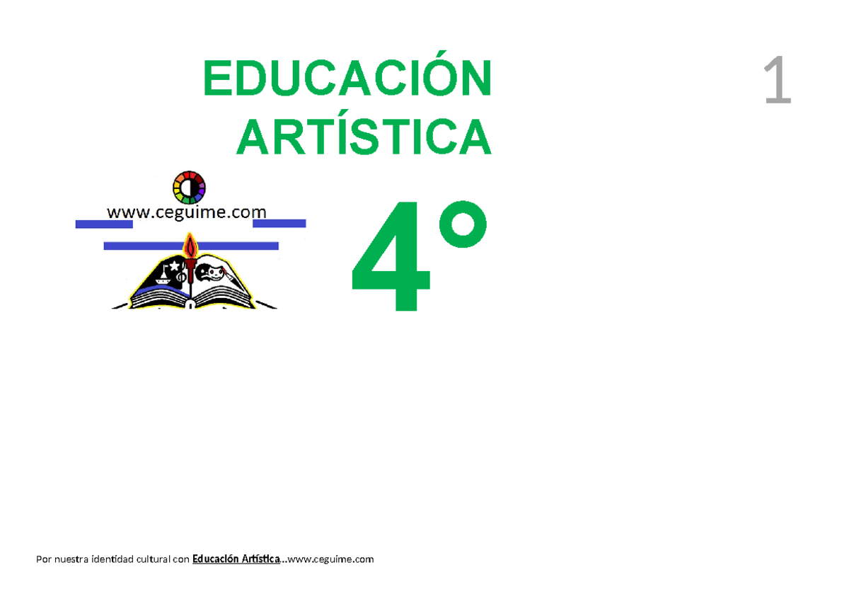 Artistica-Cuarto - Material para planificación didáctica - 1 EDUCACIÓN
