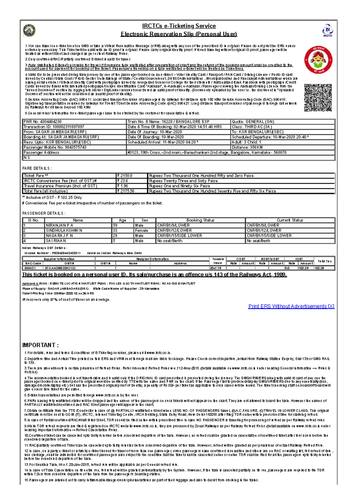 Incometax notes - IRCTCs e-Ticketing Service Electronic Reservation ...