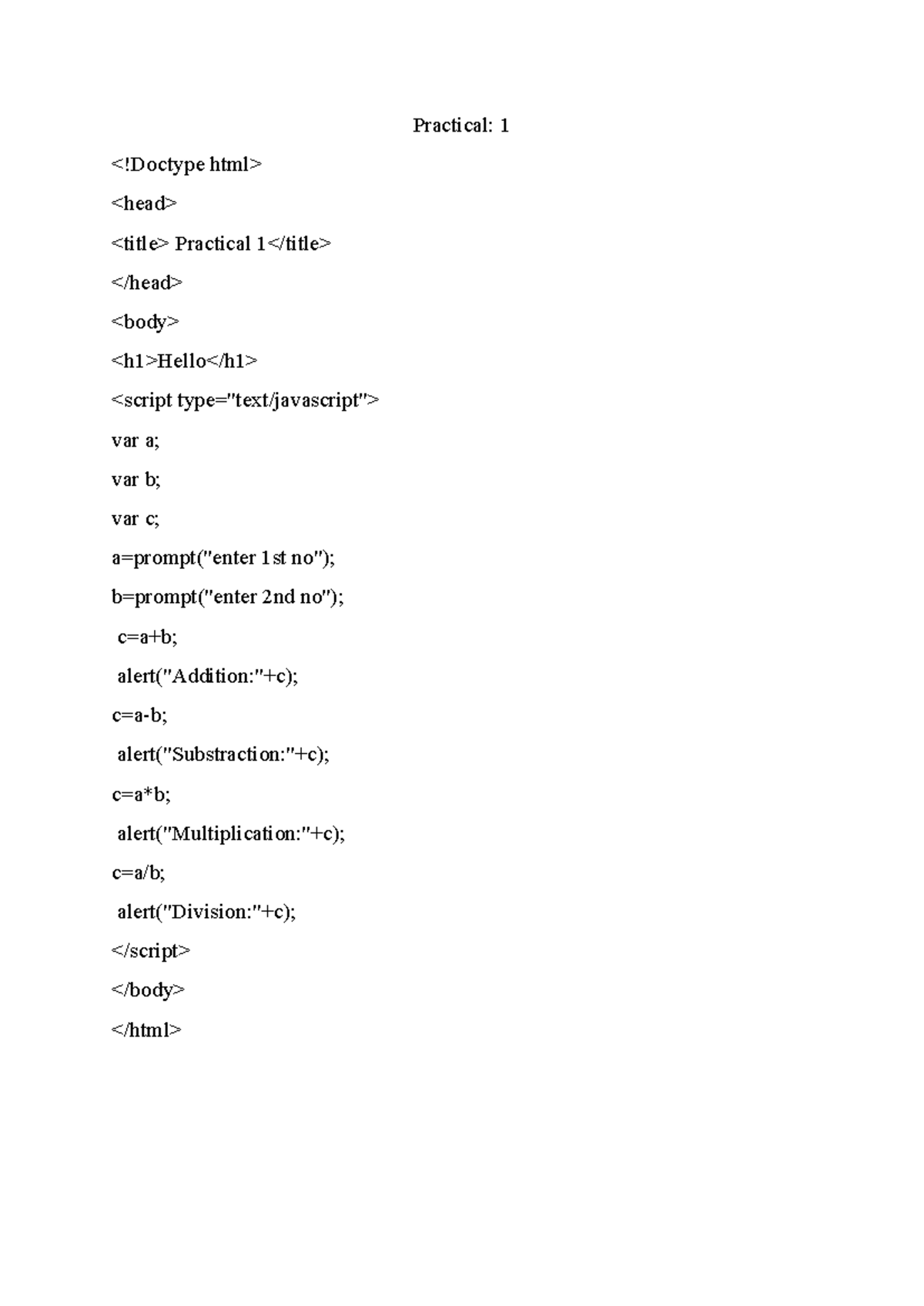 CSS PRACTICAL 1 &2 - Practical: 1 Practical - Studocu