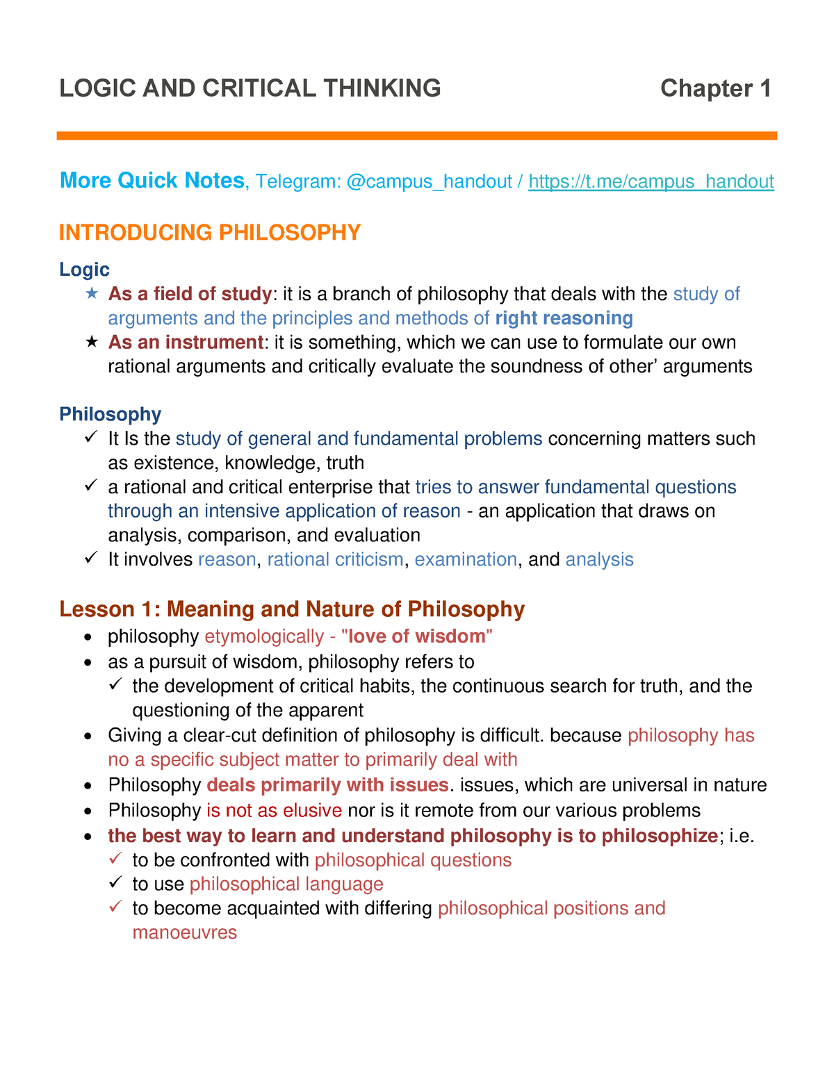 logic and critical thinking chapter 1 part 3