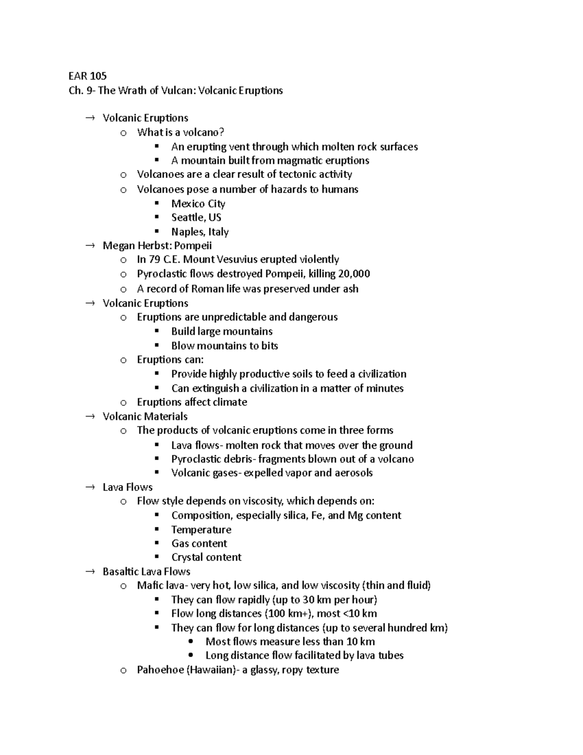 Ch. 9 - chapter 9 notes for Fitzgerald - EAR 105 Ch. 9- The Wrath of ...