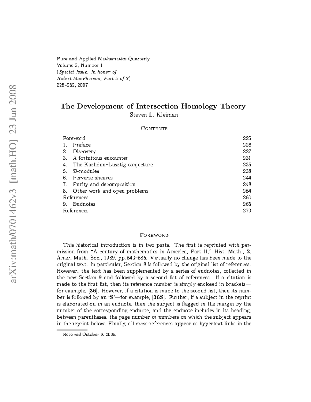 0701462 - Cours - arXiv:math/0701462v3 [math] 23 Jun 2008 Pure and ...