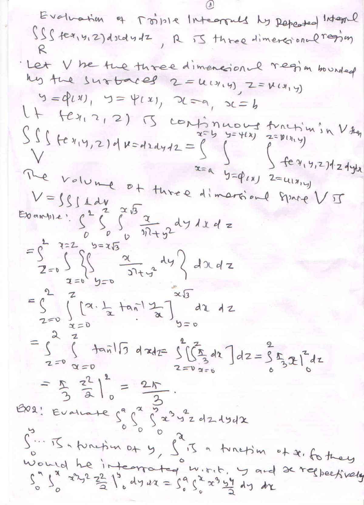 Multiple Integral 4 - Handwritten notes by Nahak Sir - Advanced ...