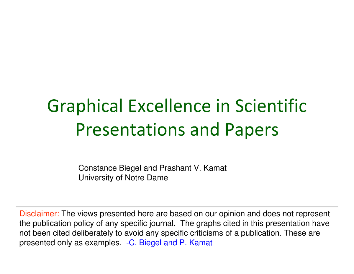 Graphs - sdasda - Graphical Excellence in Scientific Presentations and ...