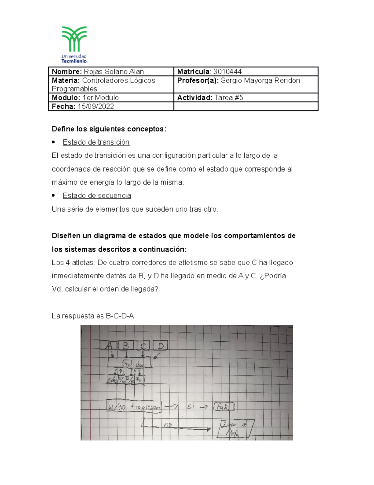 Tarea 5 Plc 2022 Nombre Rojas Solano Alan Matricula 3010444