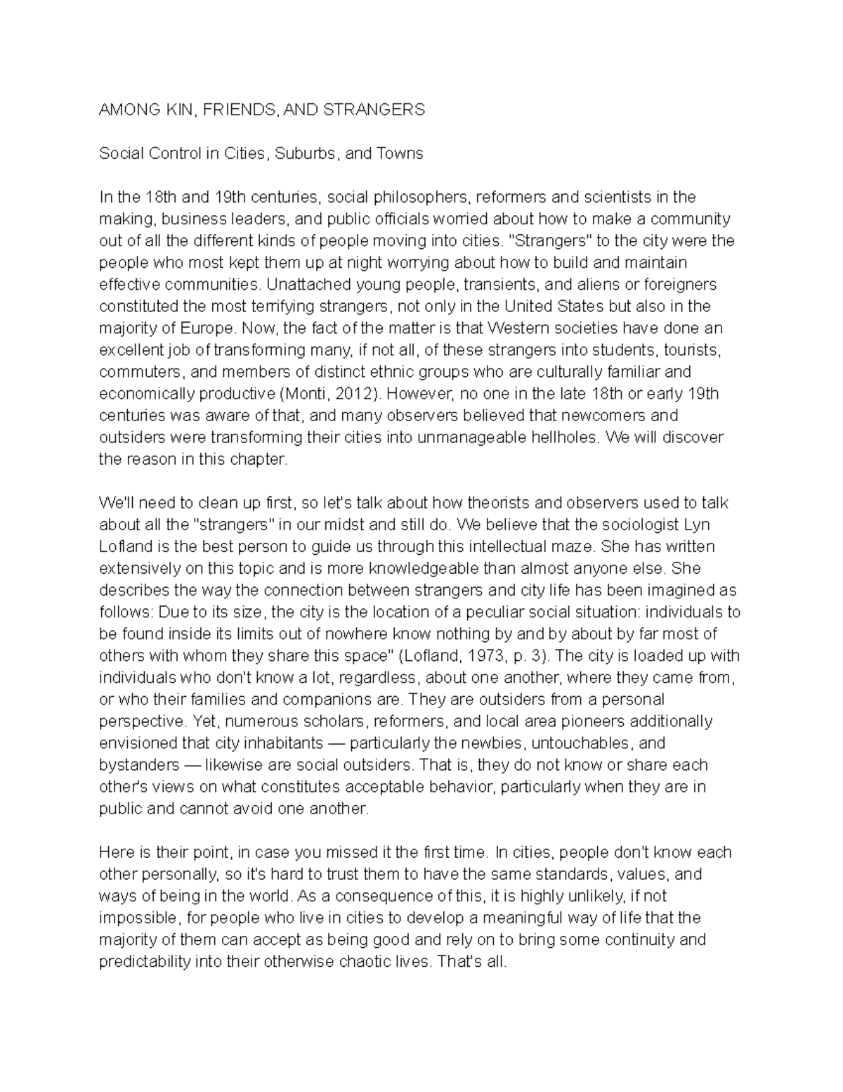 Chapter 7 Section 1 Notes Full Chapter Soc 163 - AMONG KIN, FRIENDS ...