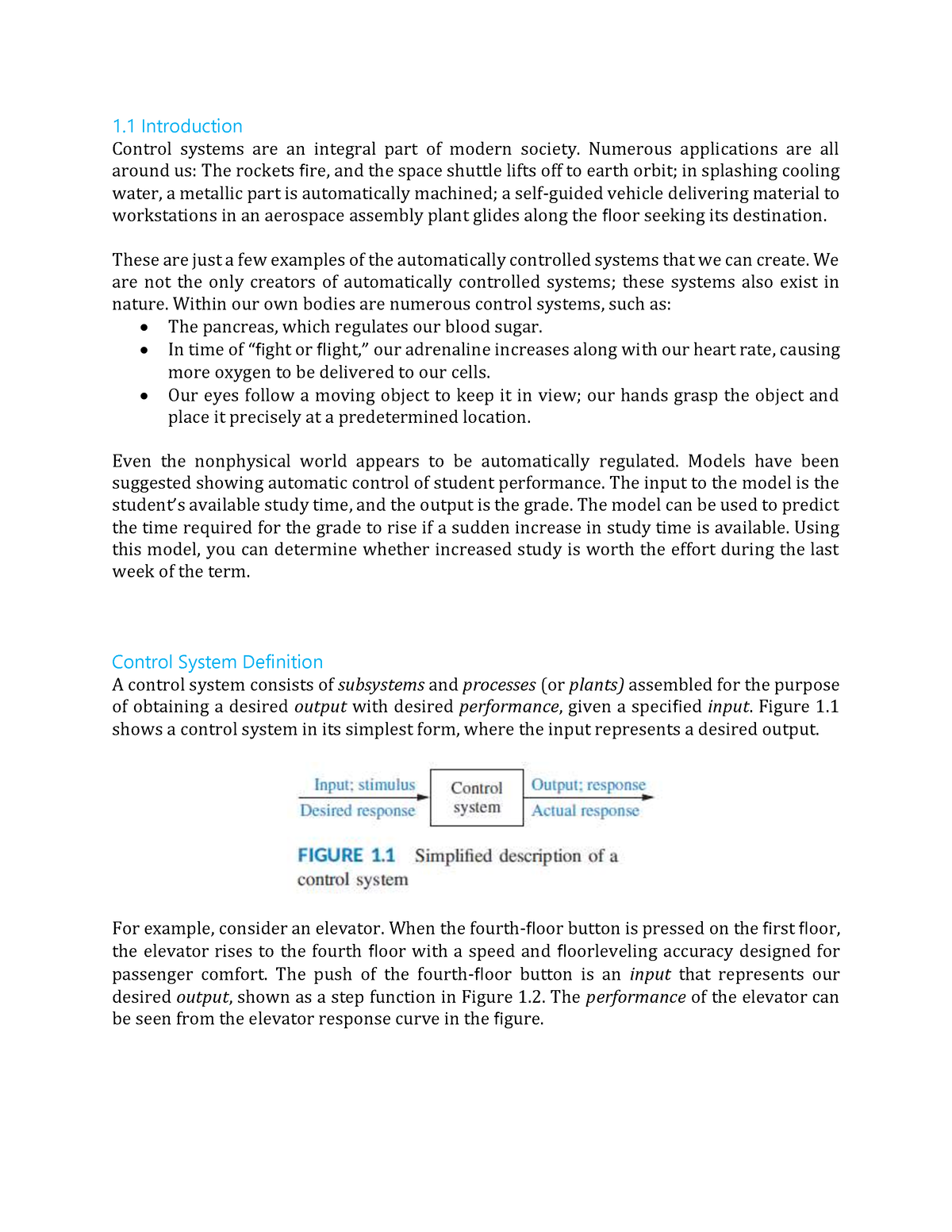 Module 1 - 1 Introduction - 1 Introduction Control systems are an ...