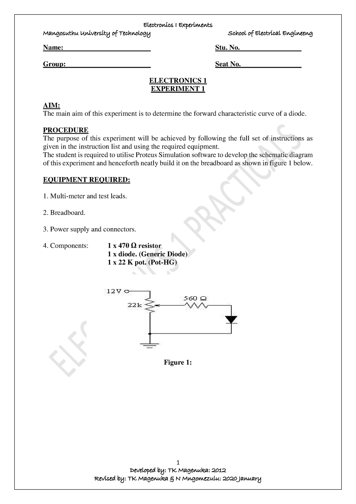 electronics lab experiments pdf