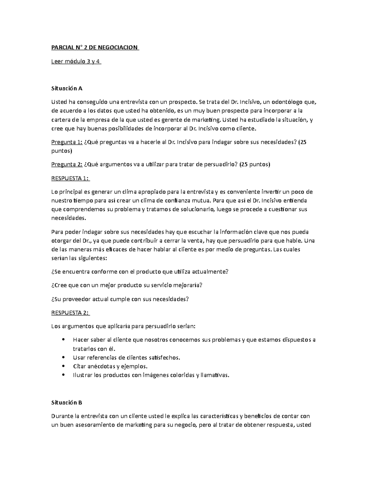 Trabajo Practico N°2 DE Negociación - UBP - PARCIAL N° 2 DE NEGOCIACION ...