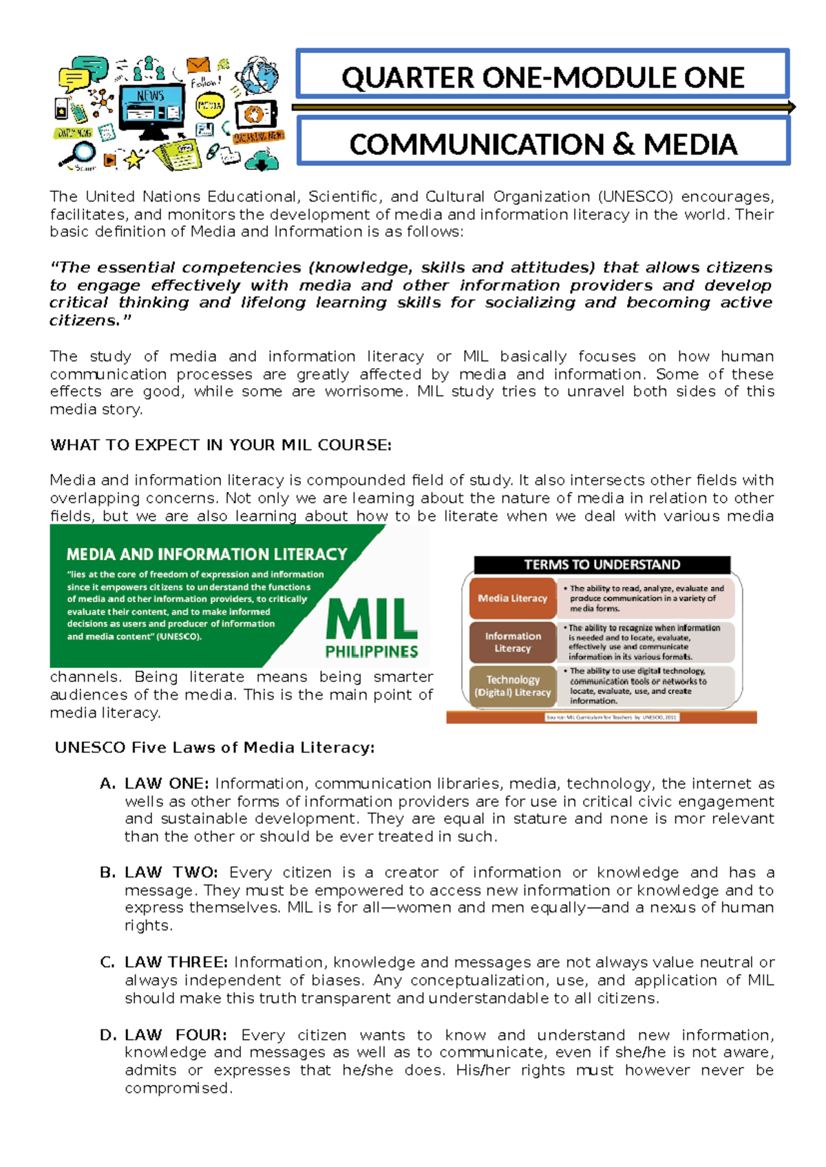 Module 1.A- Communication and Media - The United Nations Educational ...