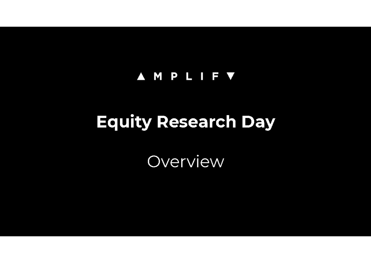 Equity Research Deck Equity Research Day Overview Welcome To The 