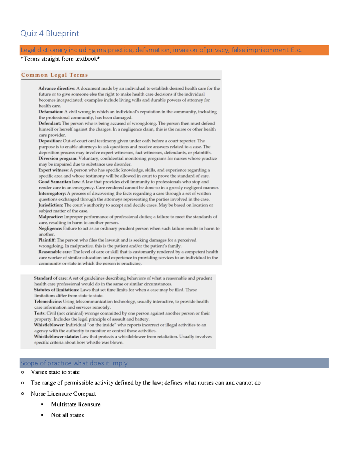 Quiz 3 blue print - Outline for psychatric medications for ADN 213 ...