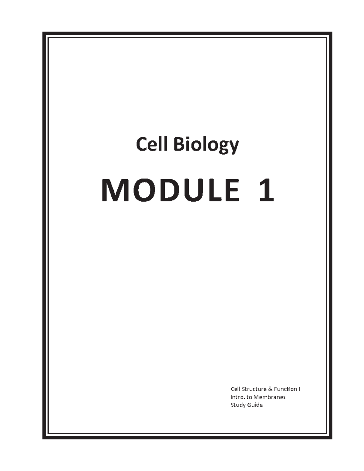 assignment on cell biology