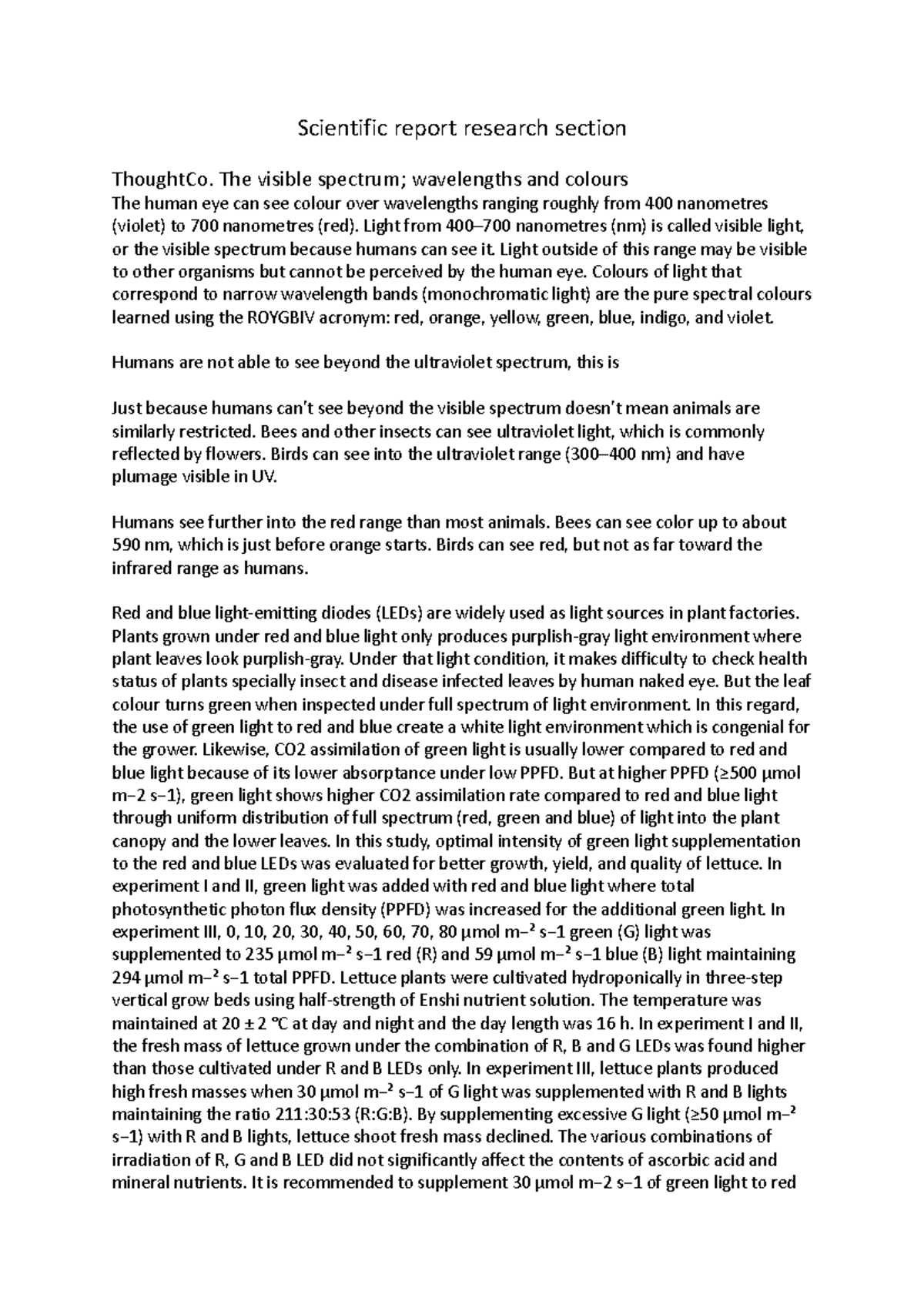 Scientific report research section[ 24] - Scientific report research ...