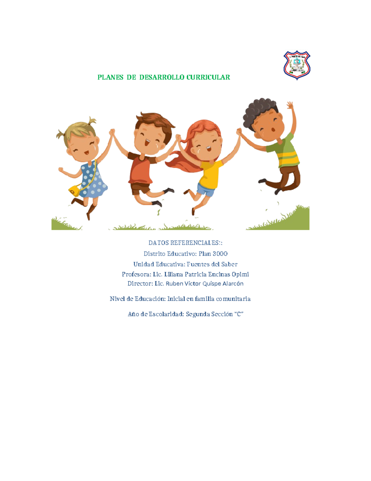Plan de Marzo 2024 Prof Patricia - PLANES DE DESARROLLO CURRICULAR ...