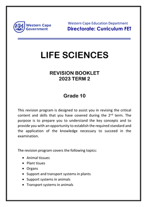 KZN LFSC Grade 10 Step Ahead Learner Support Document 2023 - CURRICULUM ...