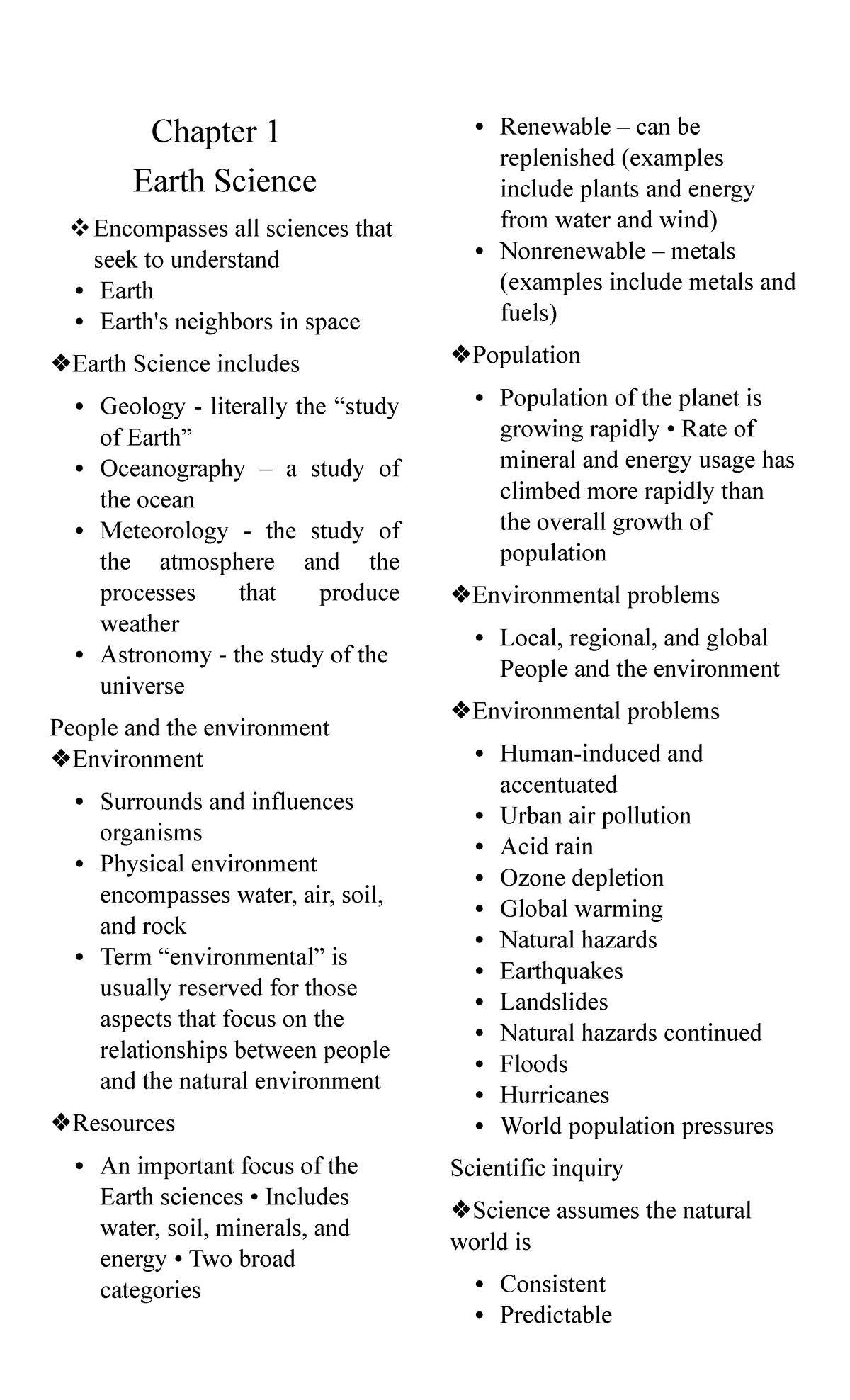 Reviewer (earth Sci) - These Are Some Of My Notes - Chapter 1 Earth ...