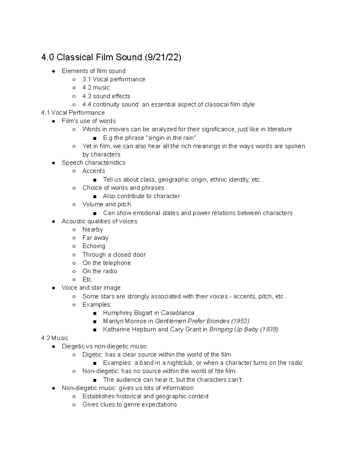 FTV 100A Unit 4 Classical Film Sound 4 Classical Film Sound (9/21/22