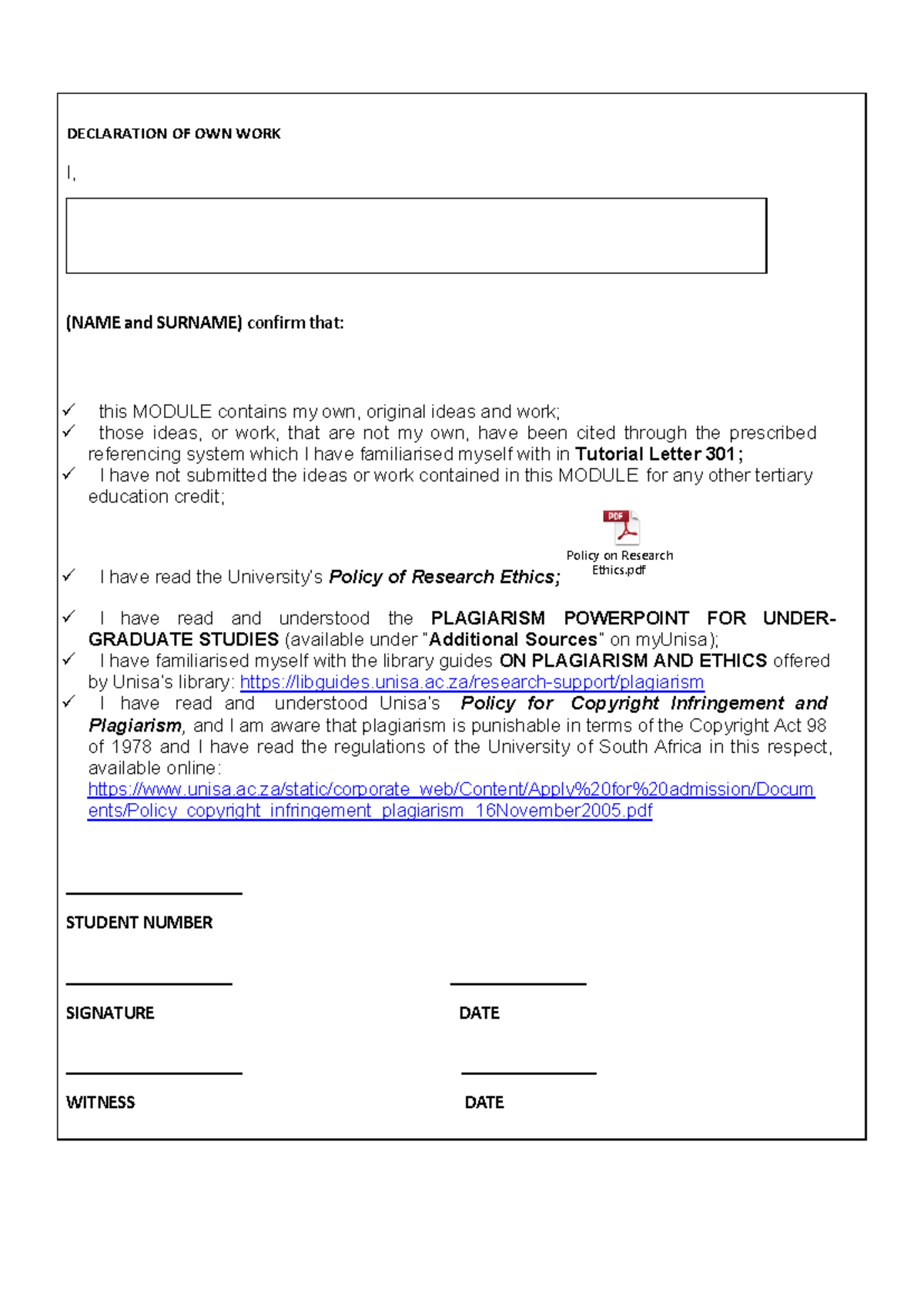 Declaration Form 01a2c0fbbcb 1b447fab434ed4bac8a5b - DECLARATION OF OWN ...