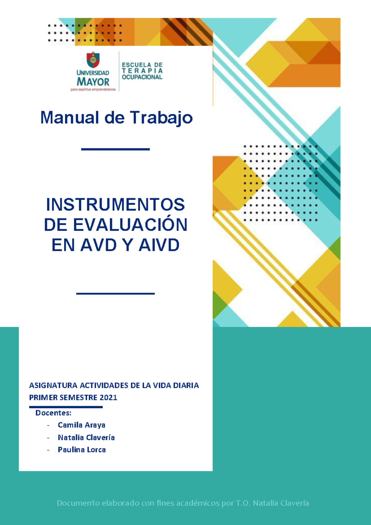 C2 Manual Instrumentos DE EvaluacióN AVD (2021) - Documento elaborado ...