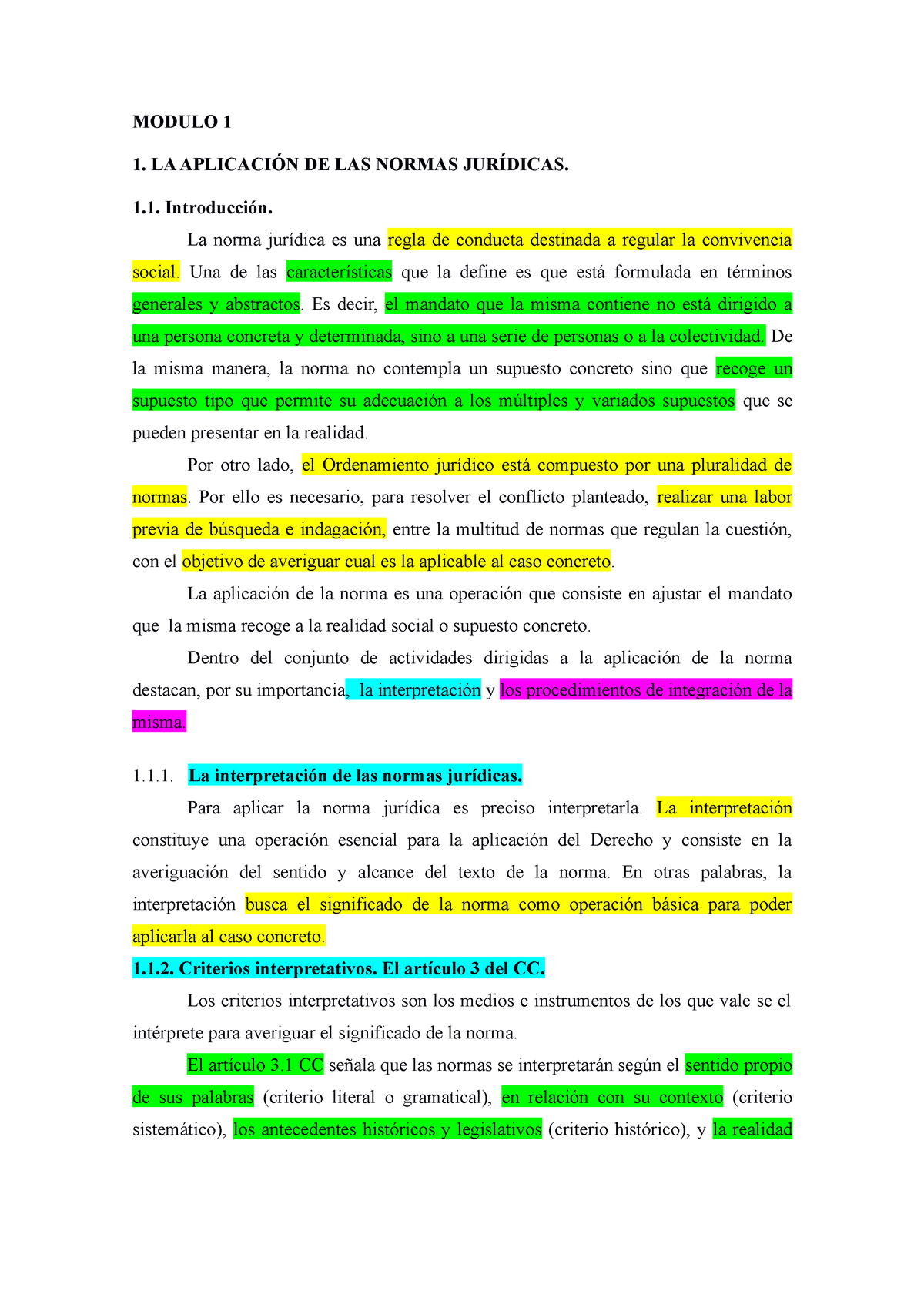 Modulo 1 Apuntes Modulo 1 1 La AplicaciÓn De Las Normas JurÍdicas Introducción La Norma 0745