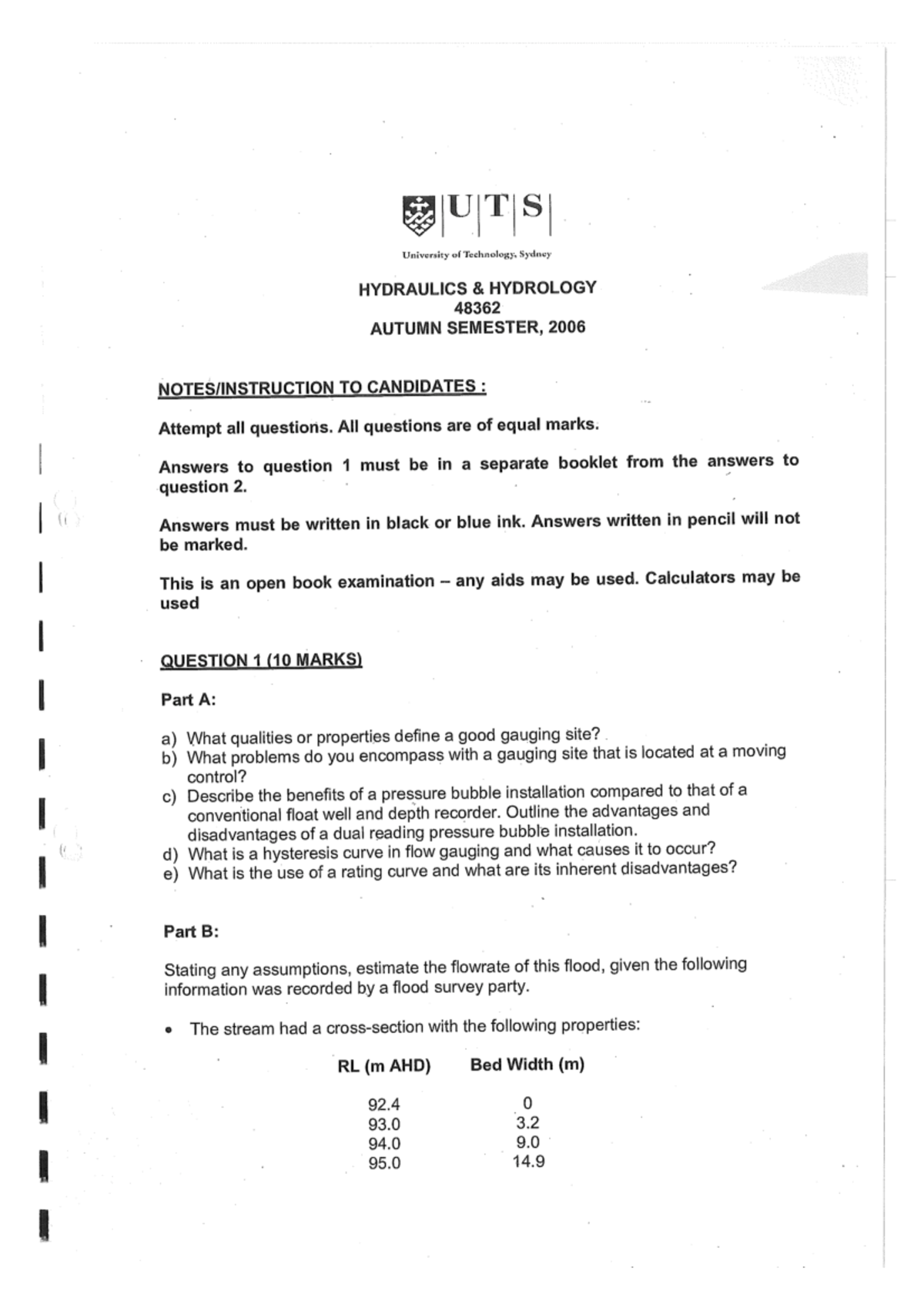 Hydraulics and Hydology Bible 048362 Studocu