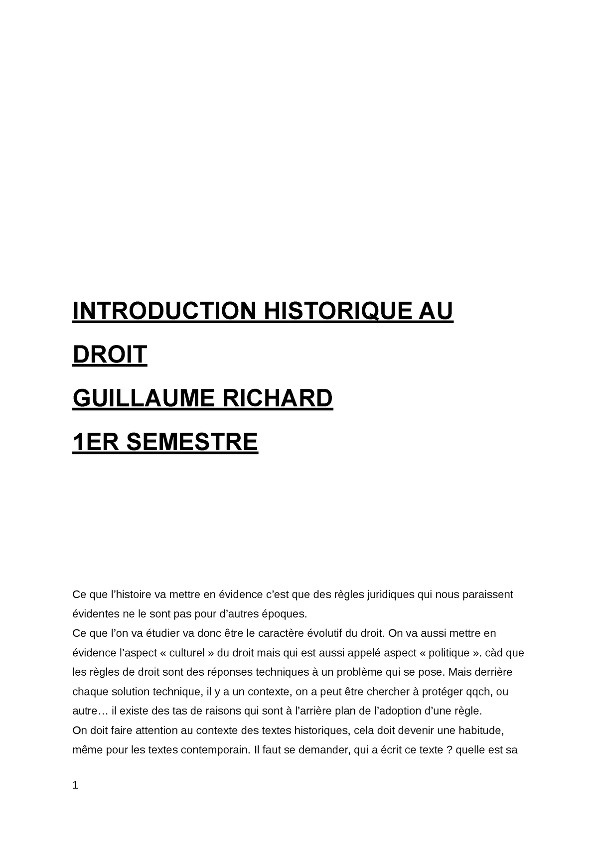 dissertation introduction historique au droit