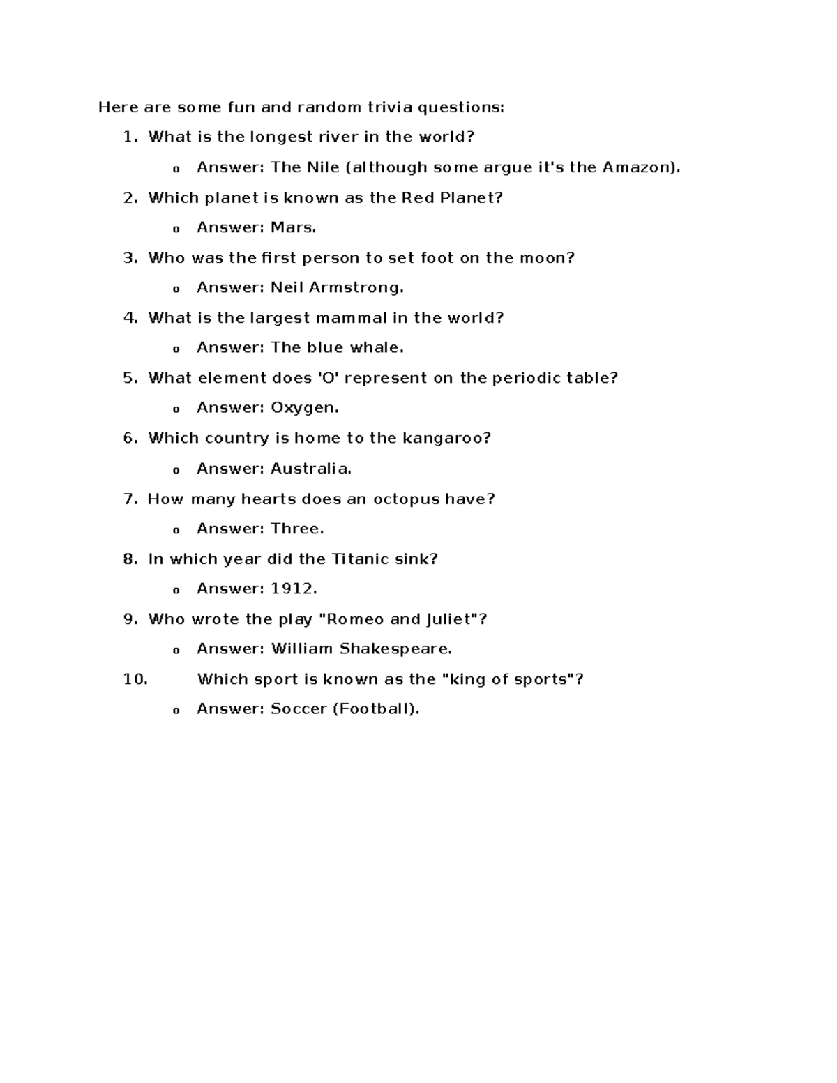 Dfgdfd - good notes - Here are some fun and random trivia questions: 1 ...