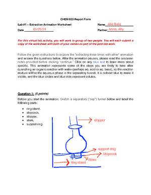 CHM 226 Lab 5 Post lab questions - Lab 5 Distillation – Post lab ...