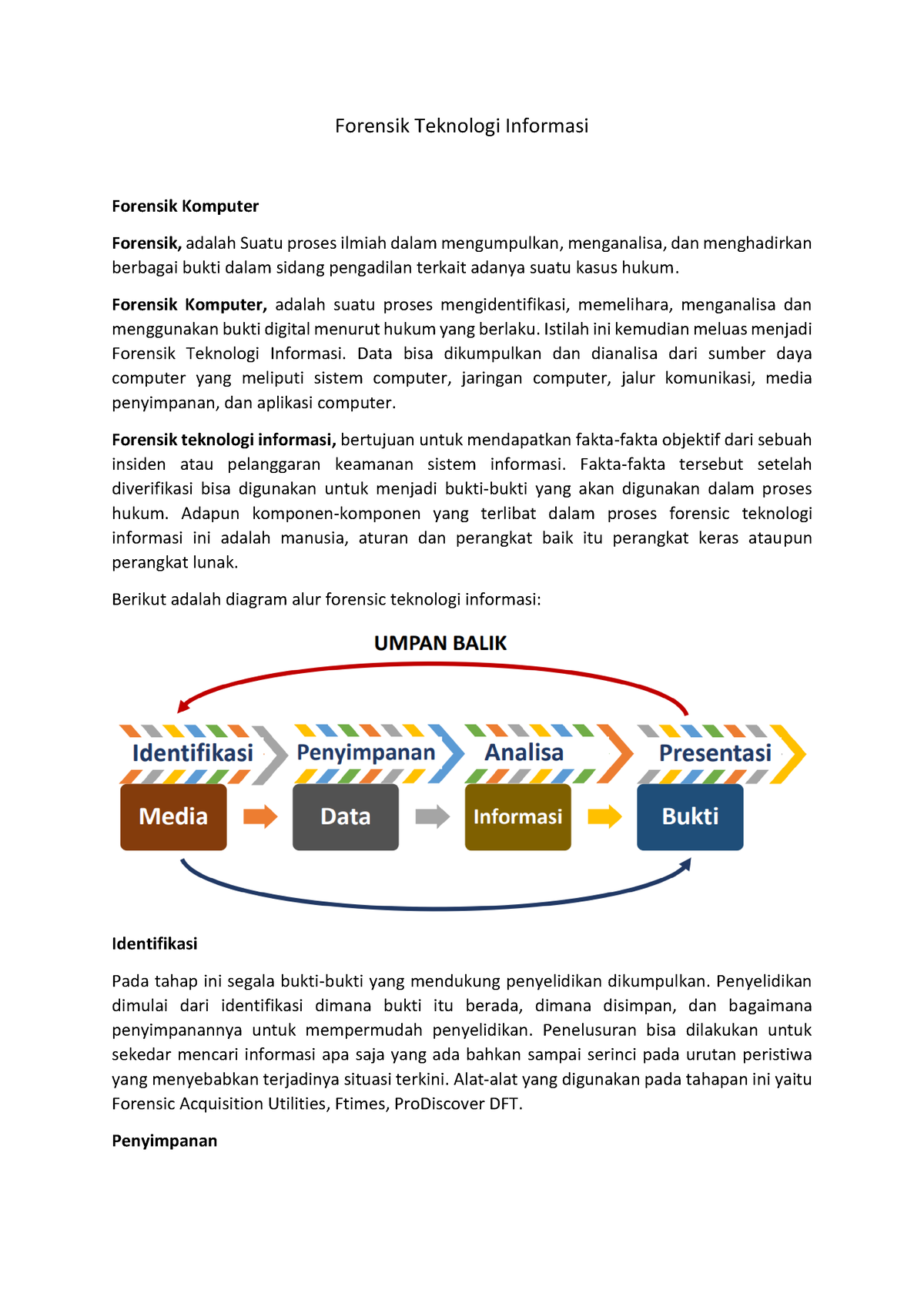 Forensik Teknologi Informasi - Forensik Teknologi Informasi Forensik ...