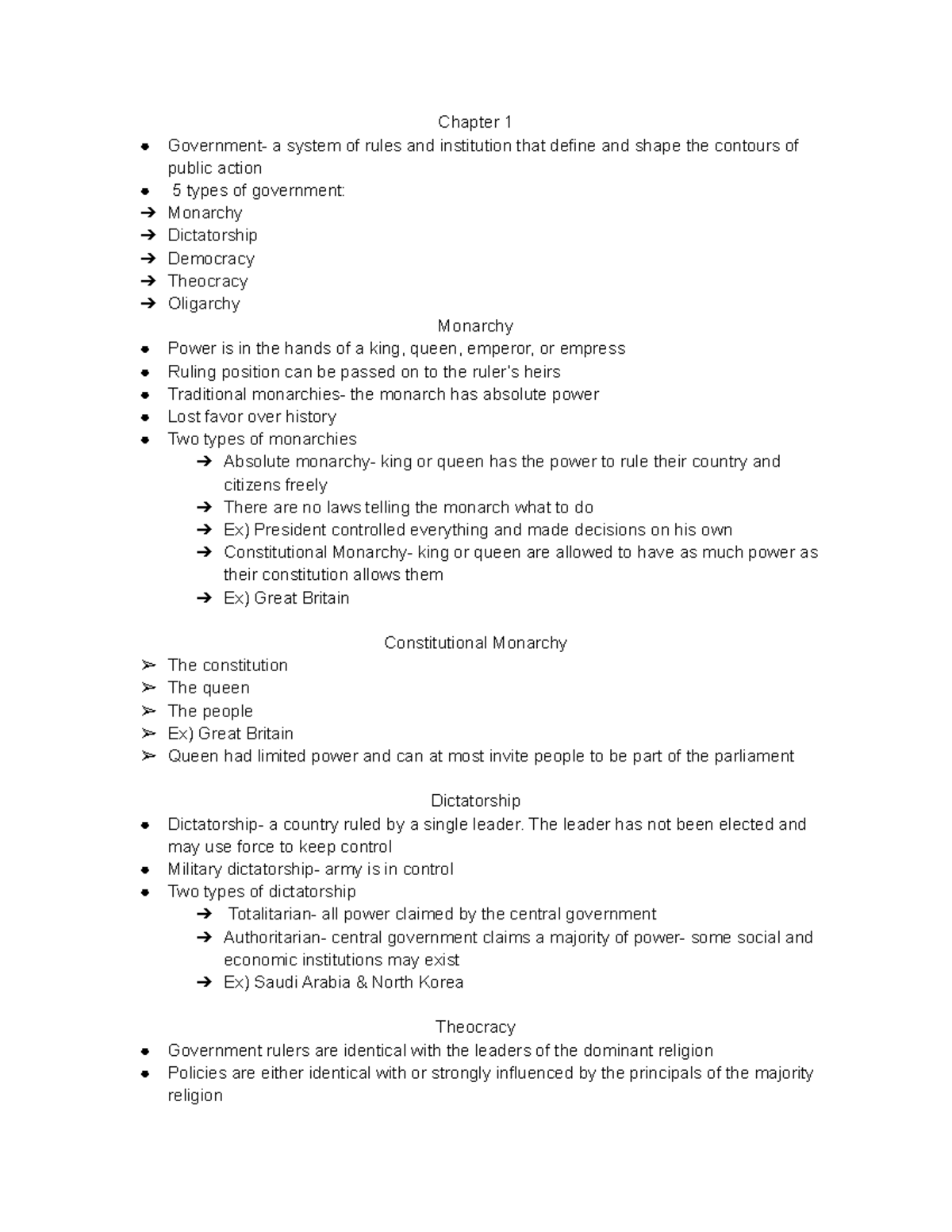 Stu Docu-7 - POLS 102 Lecture Professor Samantha Godbey - Chapter 1 ...