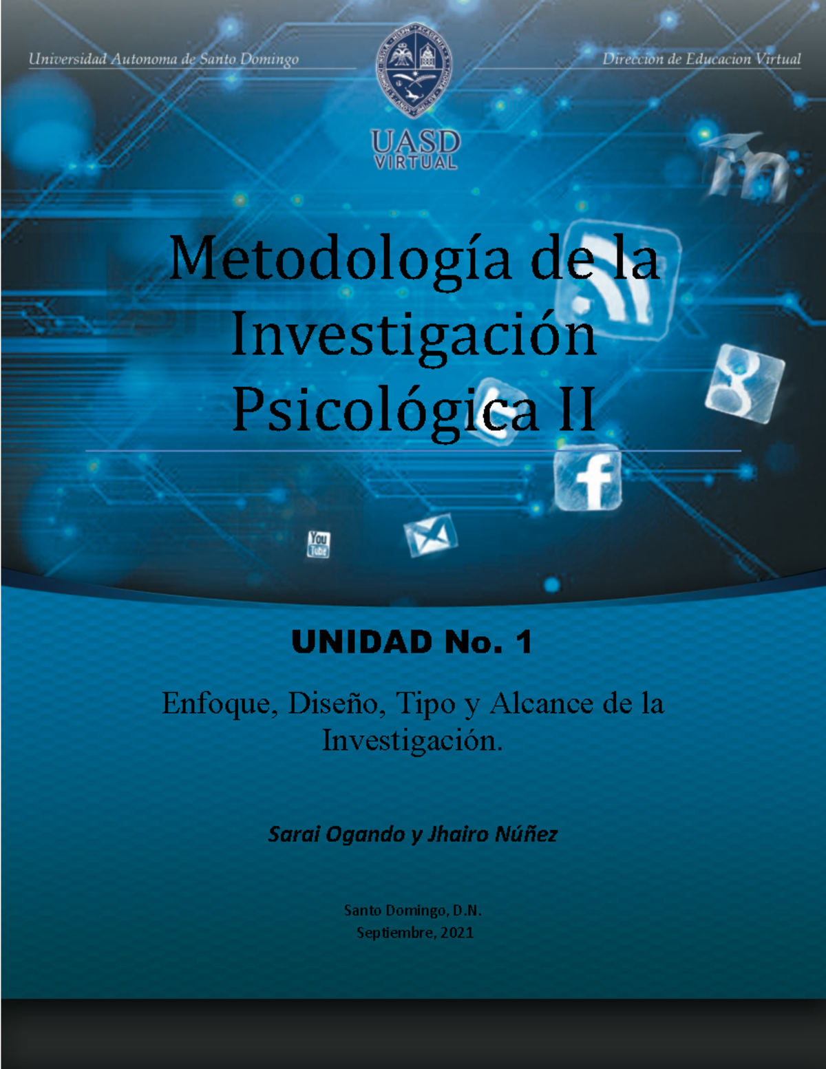 Met 2 - ML Unidad 1 - Metodologı́a De La Investigación Psicológica II ...