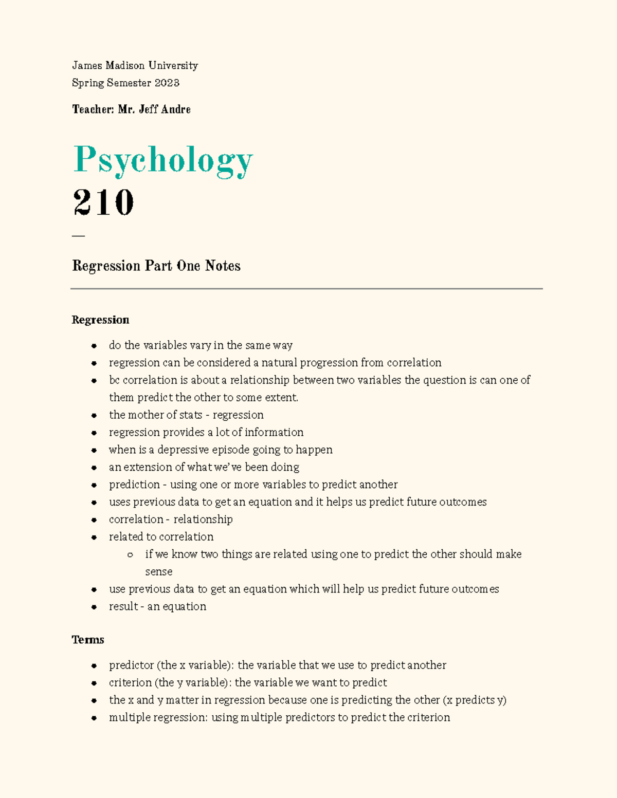 regression-1-class-notes-james-madison-university-spring-semester