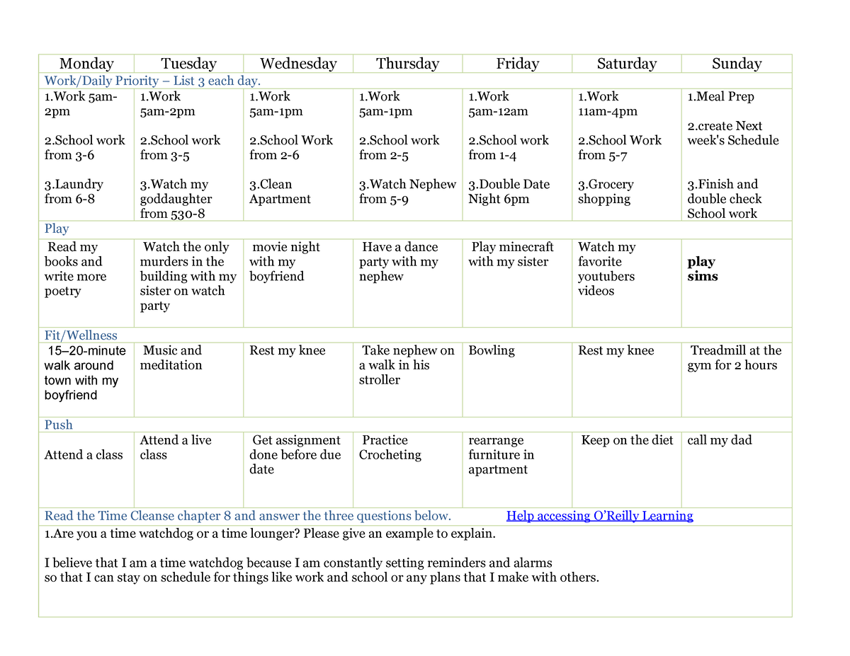 Whitehead,Andrea Week 3 Quest 2 - Monday Tuesday Wednesday Thursday ...