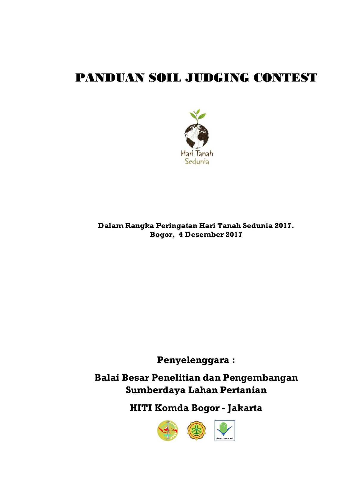 Panduan Lomba SJC Bbsdlp-1 - PANDUAN SOIL JUDGING CONTEST Dalam Rangka ...