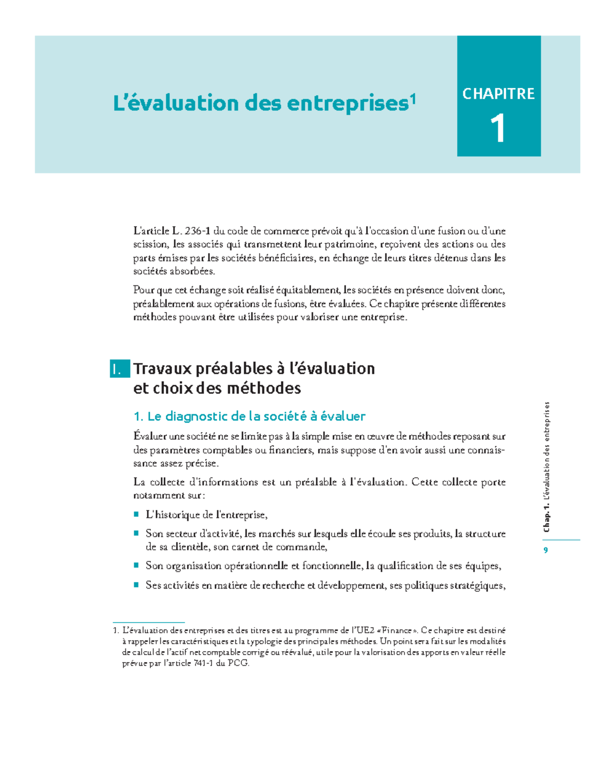 9782340033986 extrait - 9 Chap. 1. L’évaluation des entreprises ...