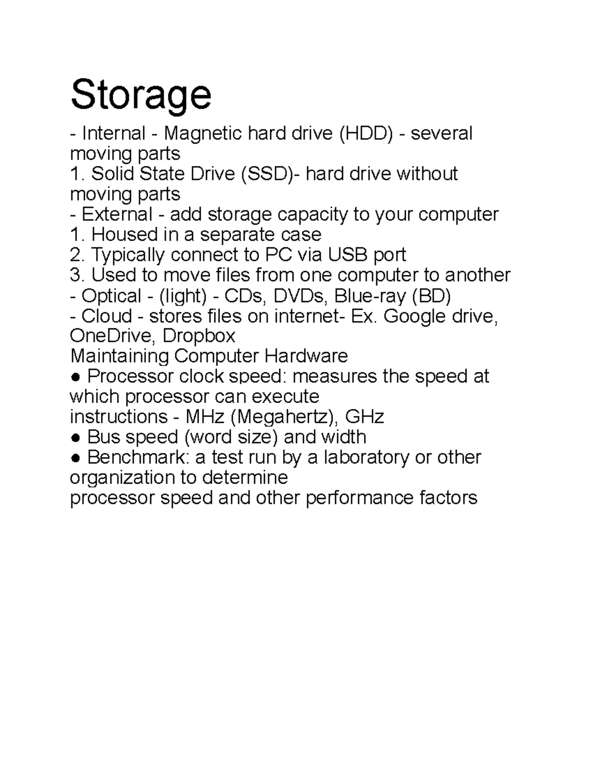 Storage Computer And Literacy Storage Internal