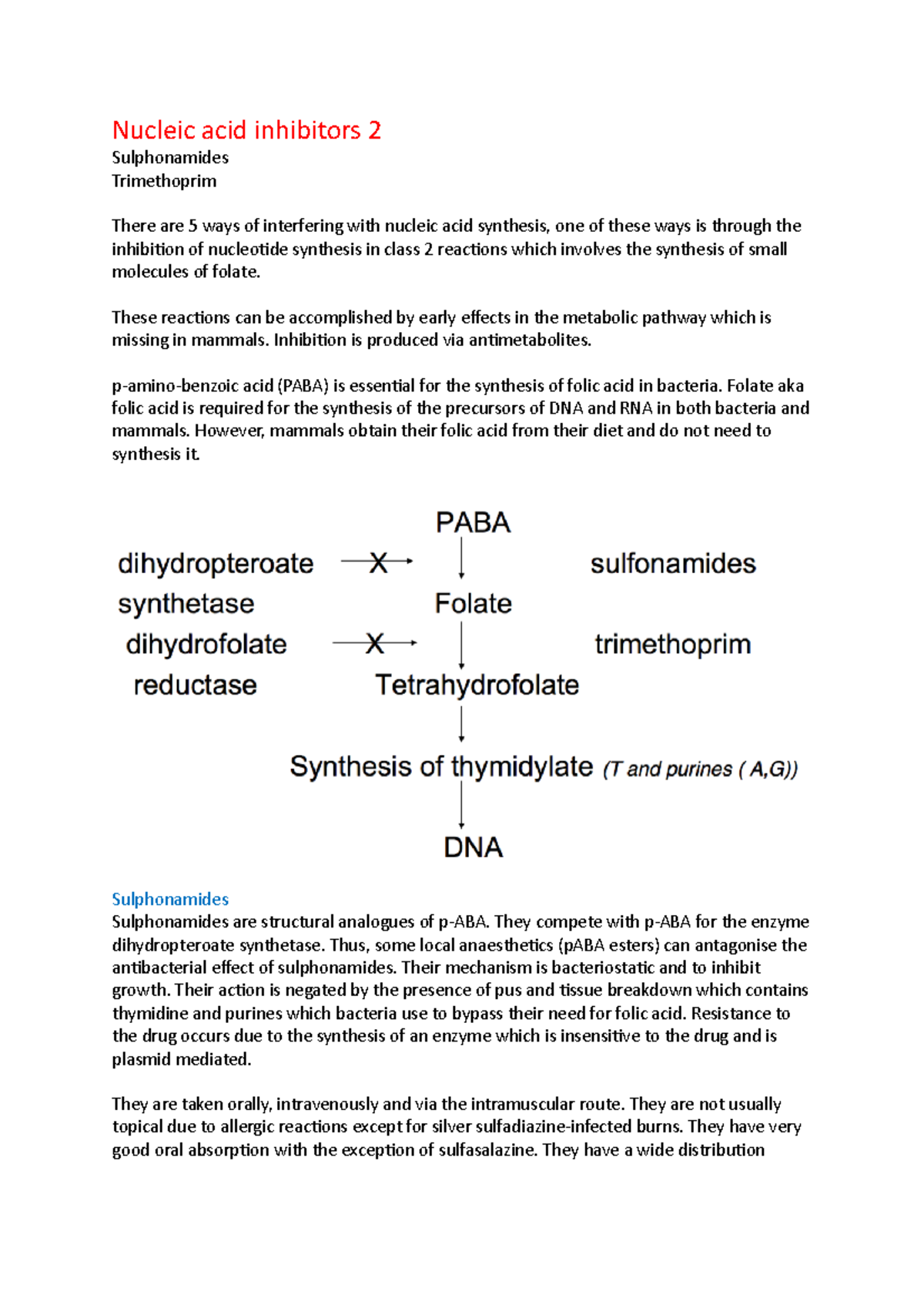 15 Nucleic acid inhibitors 2 These reactions can be by