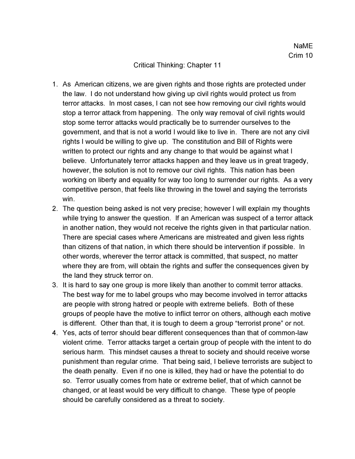 critical thinking chapter 11