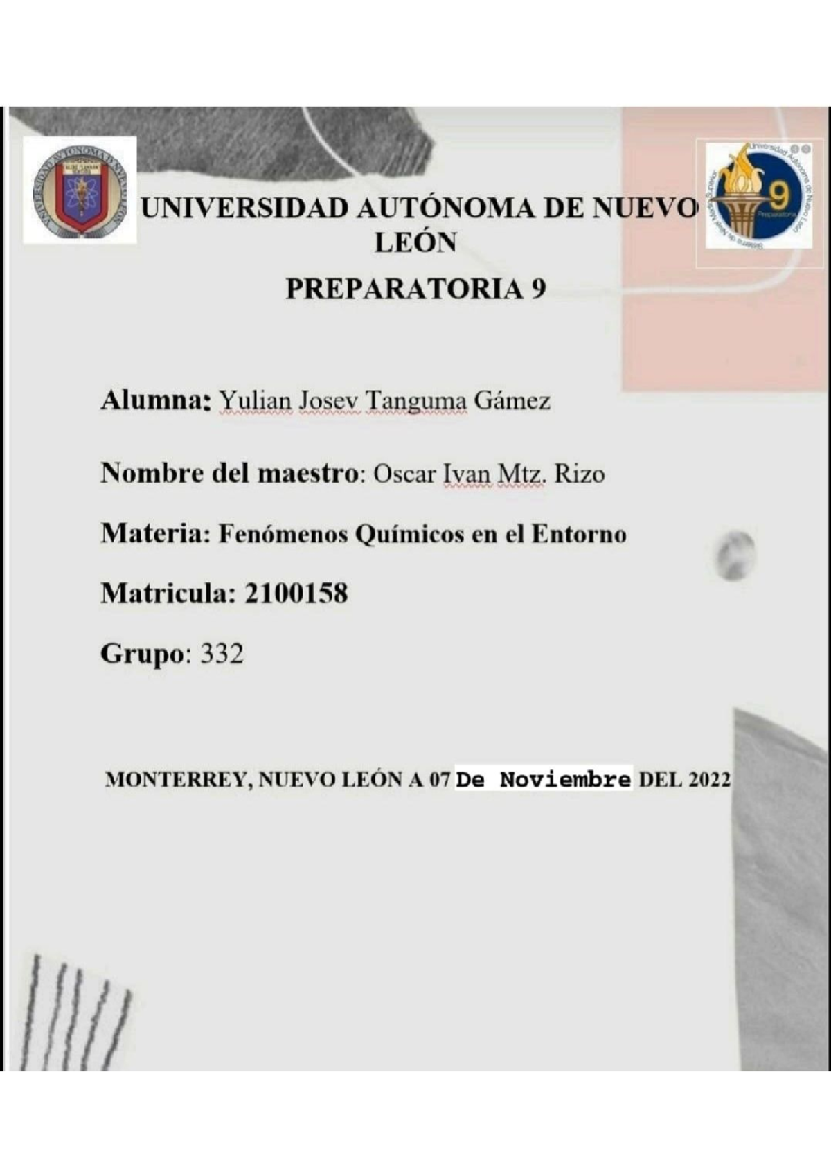 Actividad DE Requisito 3 YJTG - La materia y sus transformaciones ...