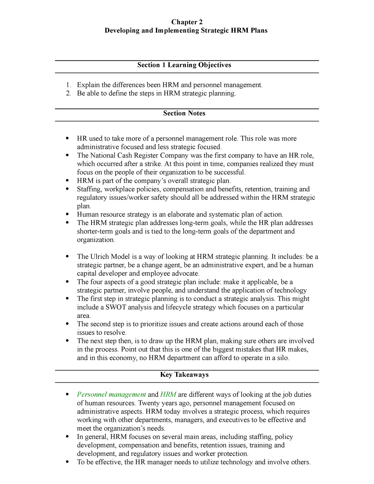 developing-and-implementing-strategic-hrm-plans-be-able-to-define-the