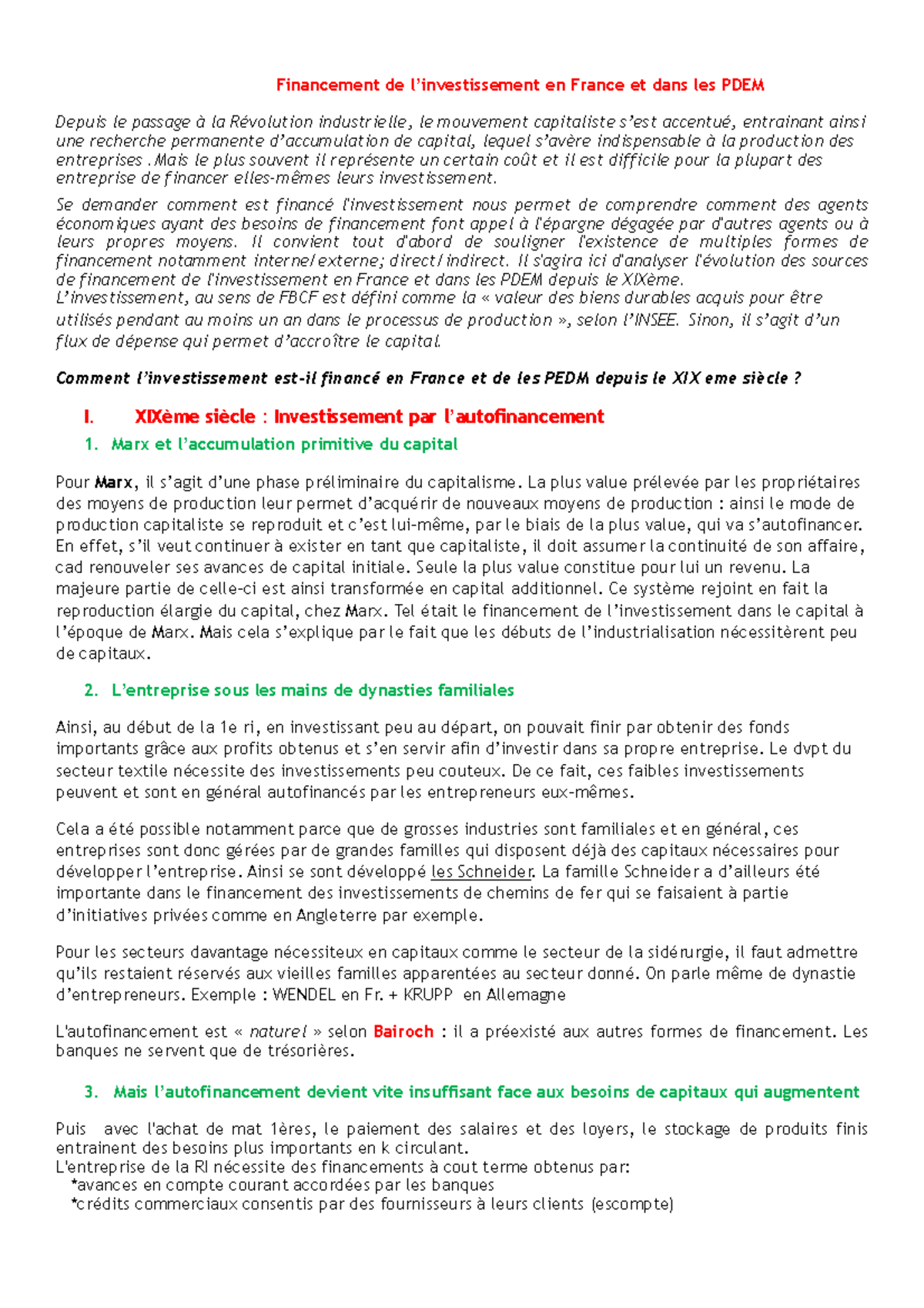 Financement investissement France PDEM - Financement de l ...